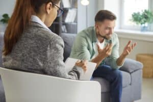 Man taking assessment what is a drug and alcohol assessment